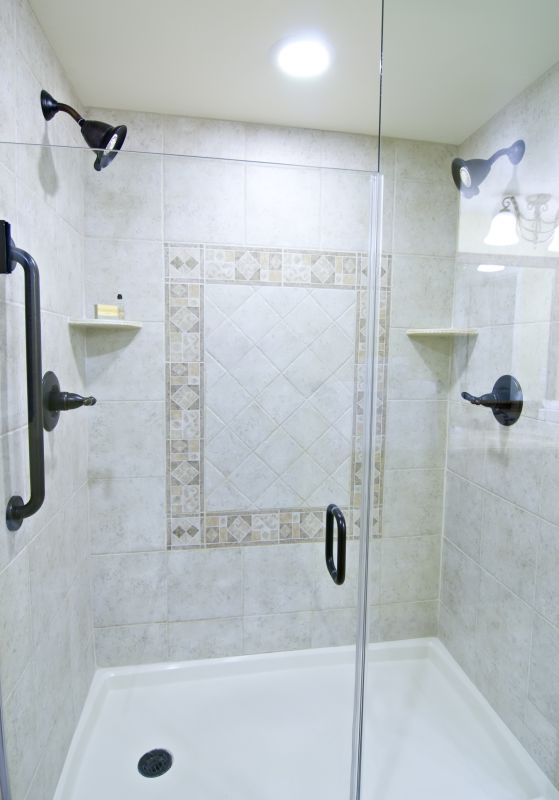 Modern Shower with Frameless Doors